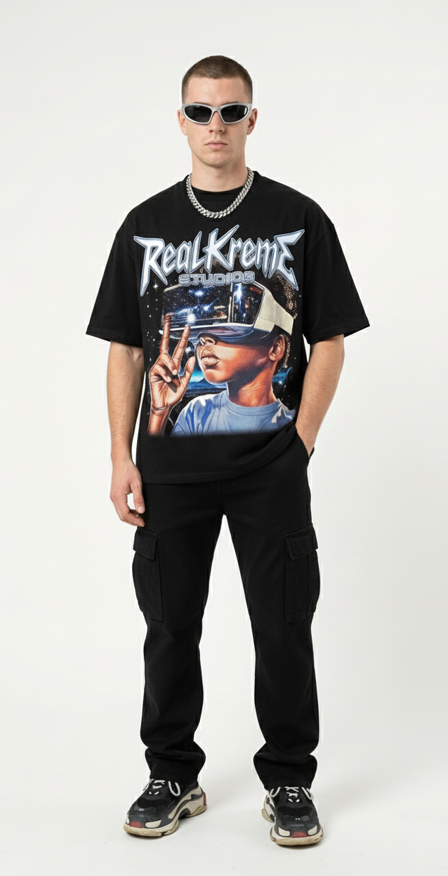 REALKREME T SHIRT SPIKBLUE