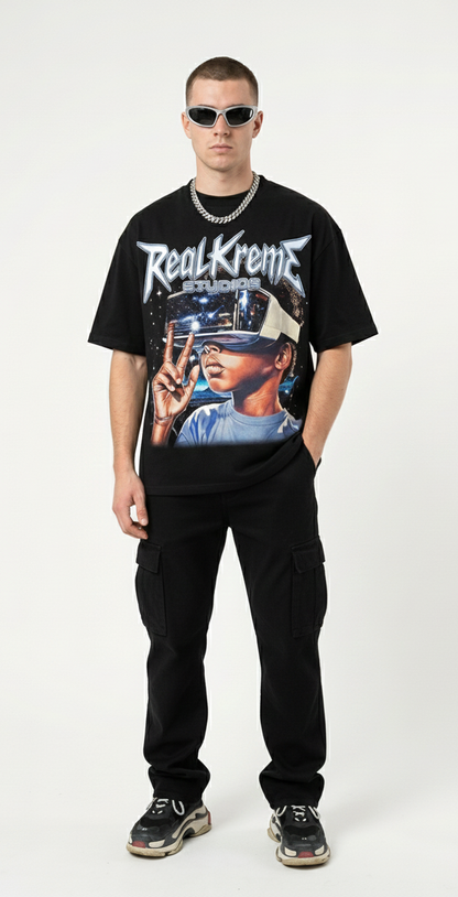 REALKREME T SHIRT SPIKBLUE