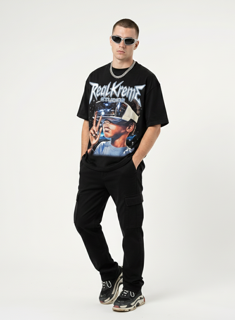 REALKREME T SHIRT SPIKBLUE