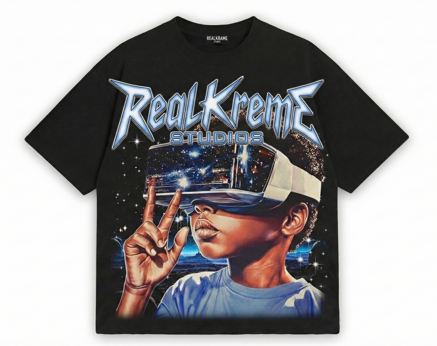 REALKREME T SHIRT SPIKBLUE